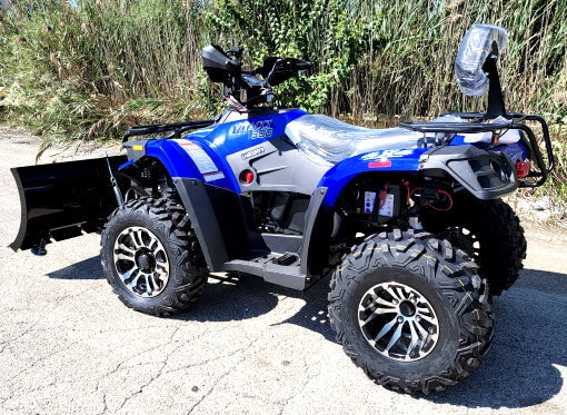 MSA 300cc 4x4 ATV With Snow Plow UTV - Utility Vehicle Four Wheel Drive - Blue