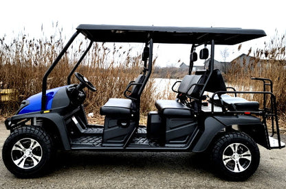 6 Seater Gas Golf Cart GVX Limo EFI Utility Vehicle Six Passenger UTV 2WD/4WD - CAZADOR LIMO 400cc - BLUE