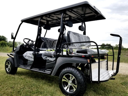 6 Seater Gas Golf Cart GVX Limo EFI Utility Vehicle Six Passenger UTV 2WD/4WD - CAZADOR LIMO 400cc - BLACK