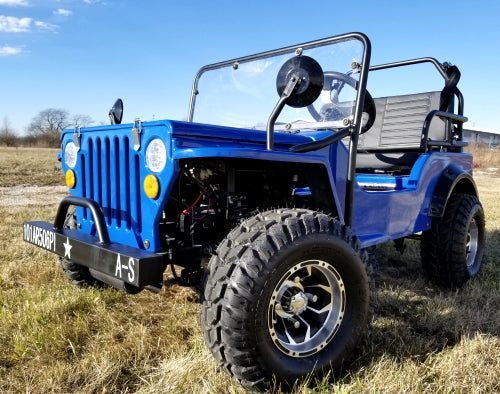 GSI - Mini Gas 125cc jeep Mini Truck ELITE Edition - Lifted With Custom Rims And Fender Flares - 6125A