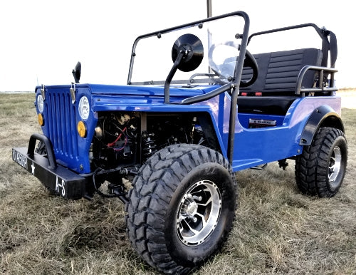 GSI - Mini Gas 125cc jeep Mini Truck ELITE Edition - Lifted With Custom Rims And Fender Flares - 6125A