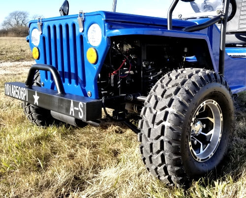GSI - Mini Gas 125cc jeep Mini Truck ELITE Edition - Lifted With Custom Rims And Fender Flares - 6125A