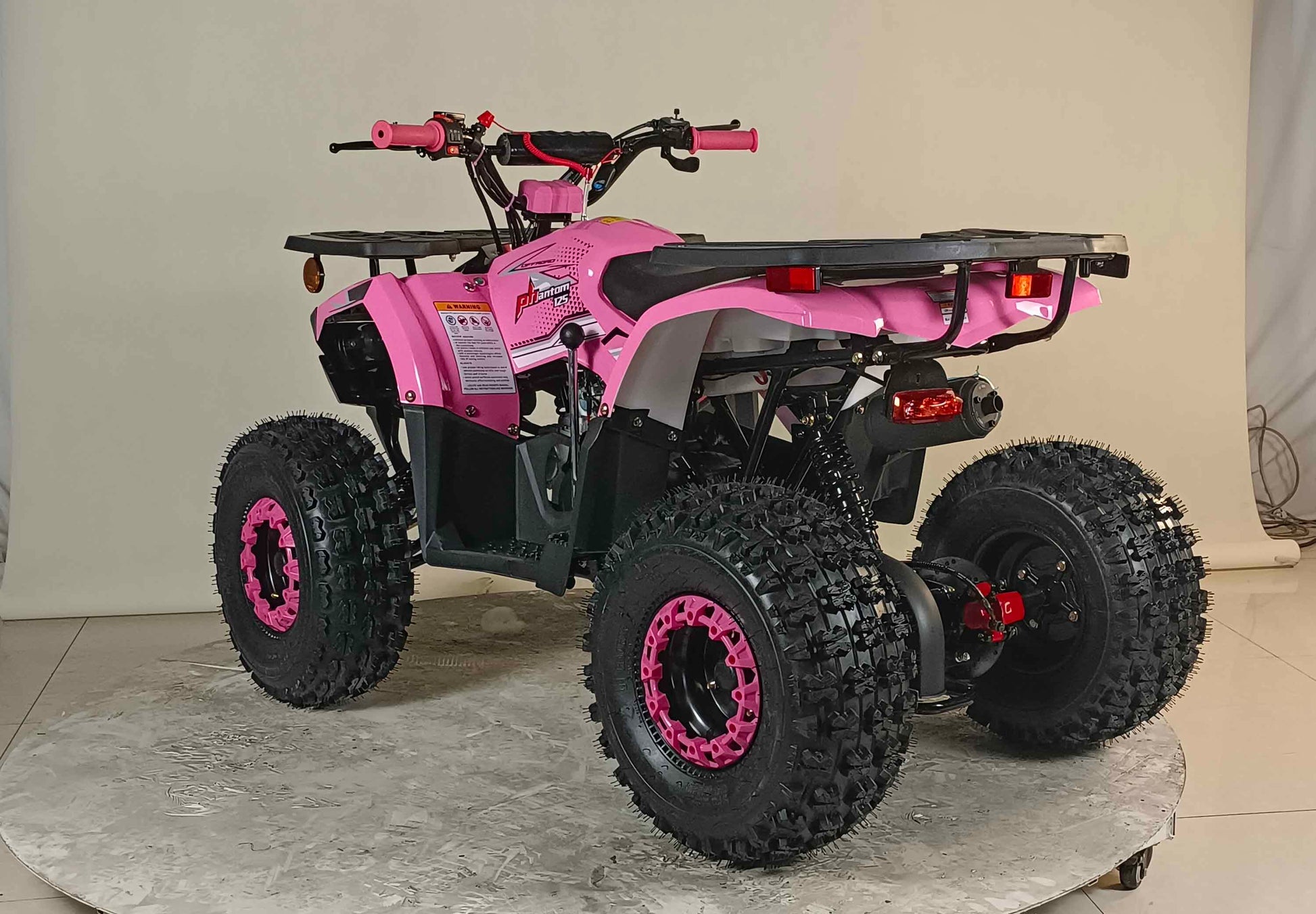Vitacci Phantom 125cc, Mid Size ATV 12 and up, Automatic Transmission with Reverse, PZ20 Carb,Electric Start, 4 Stroke, LED Head Lights, Throttle limiter