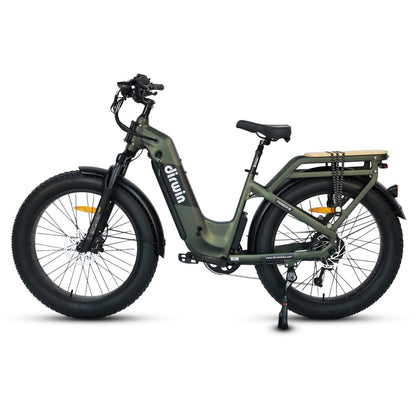 Dirwin Pioneer 2 Hunting Fat Tire Electric Bike - 30Ah, 750W (Peak 1000W), up to 120 miles range, hydraulic brakes, upto 28 MPH - 100% Financing Available!