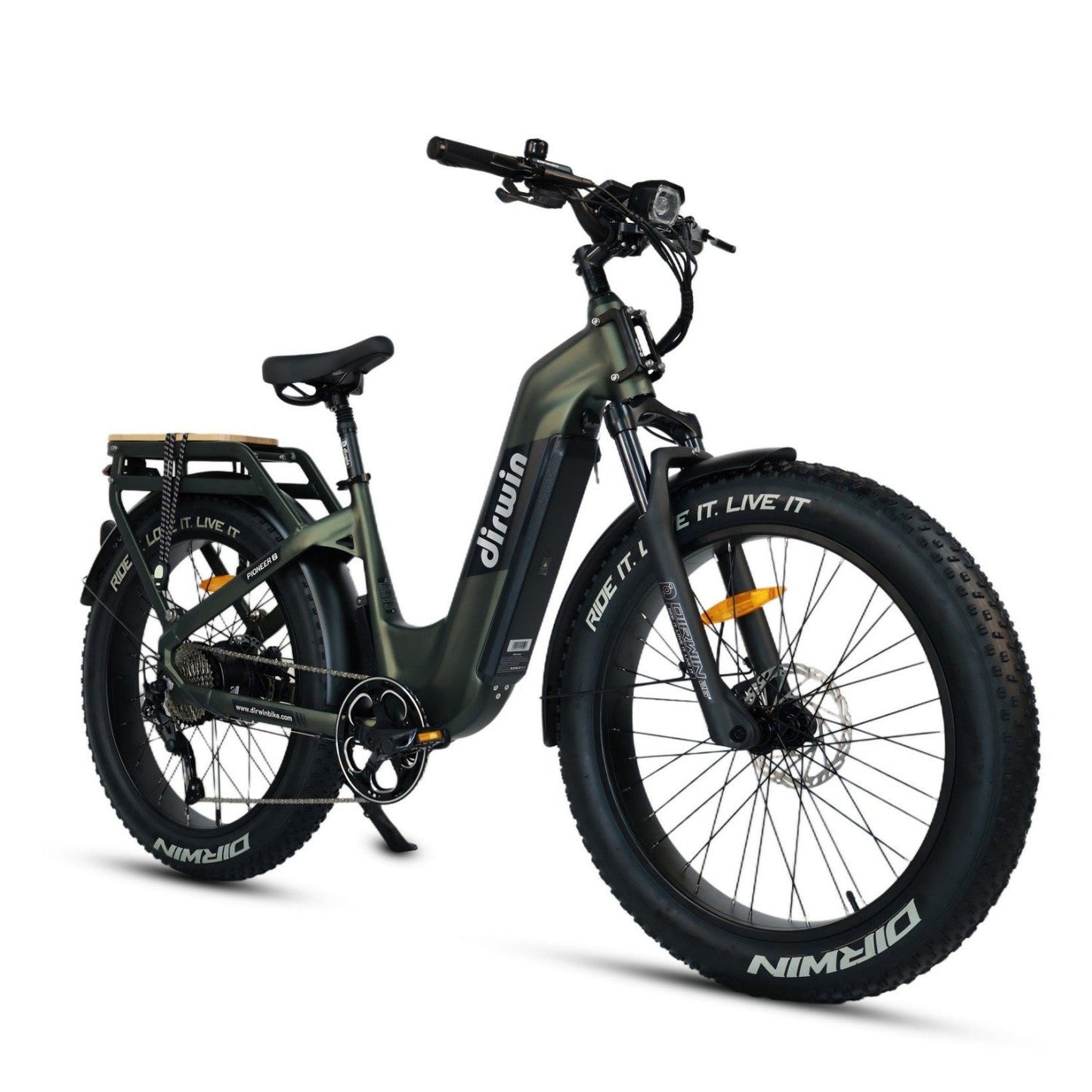 Dirwin Pioneer 2 Hunting Fat Tire Electric Bike - 30Ah, 750W (Peak 1000W), up to 120 miles range, hydraulic brakes, upto 28 MPH - 100% Financing Available!