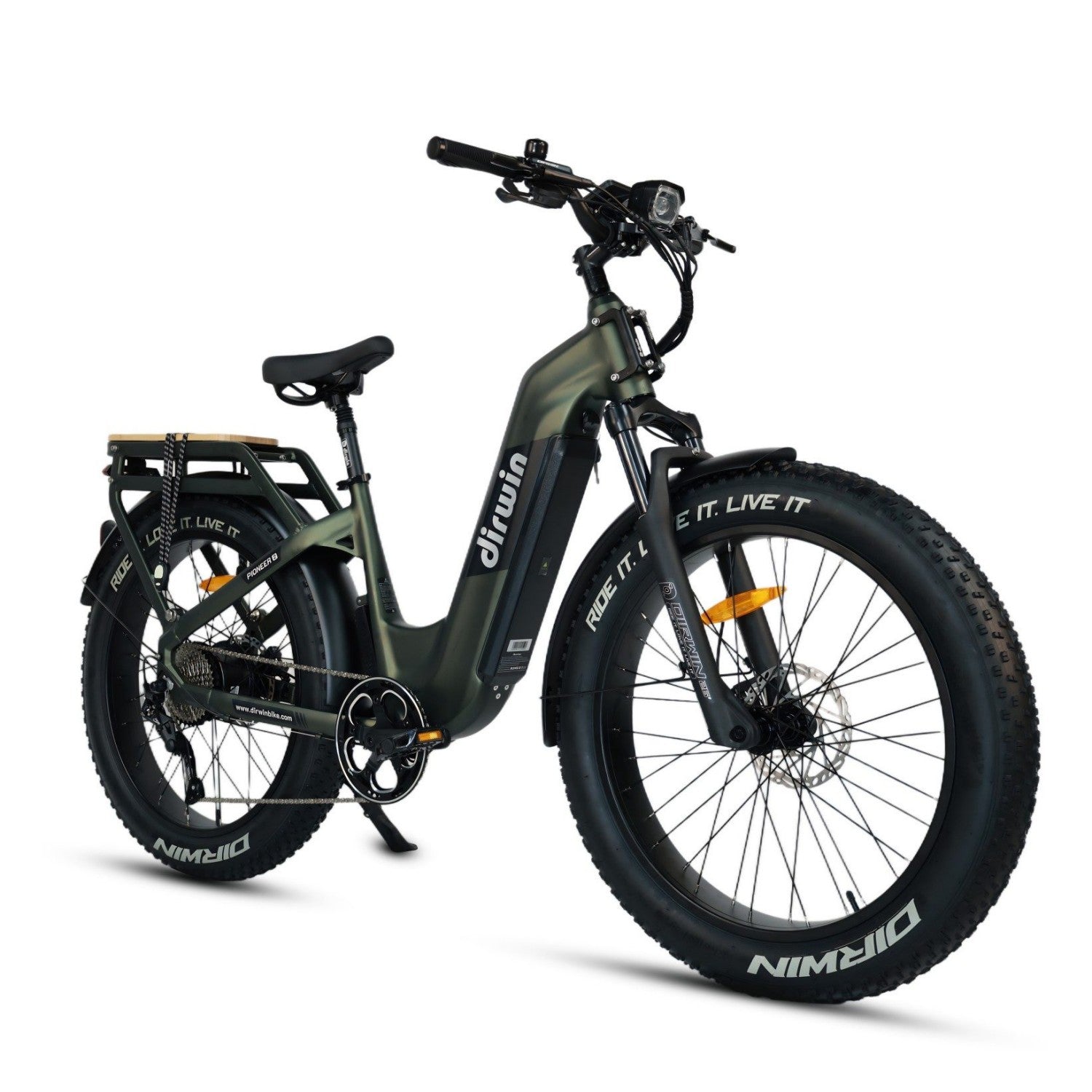 Dirwin Pioneer 2 Hunting Fat Tire Electric Bike - 30Ah, 750W (Peak 1000W), up to 120 miles range, hydraulic brakes, upto 28 MPH - 100% Financing Available!