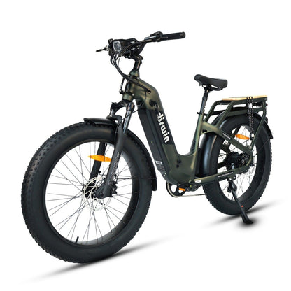 Dirwin Pioneer 2 Hunting Fat Tire Electric Bike - 30Ah, 750W (Peak 1000W), up to 120 miles range, hydraulic brakes, upto 28 MPH - 100% Financing Available!