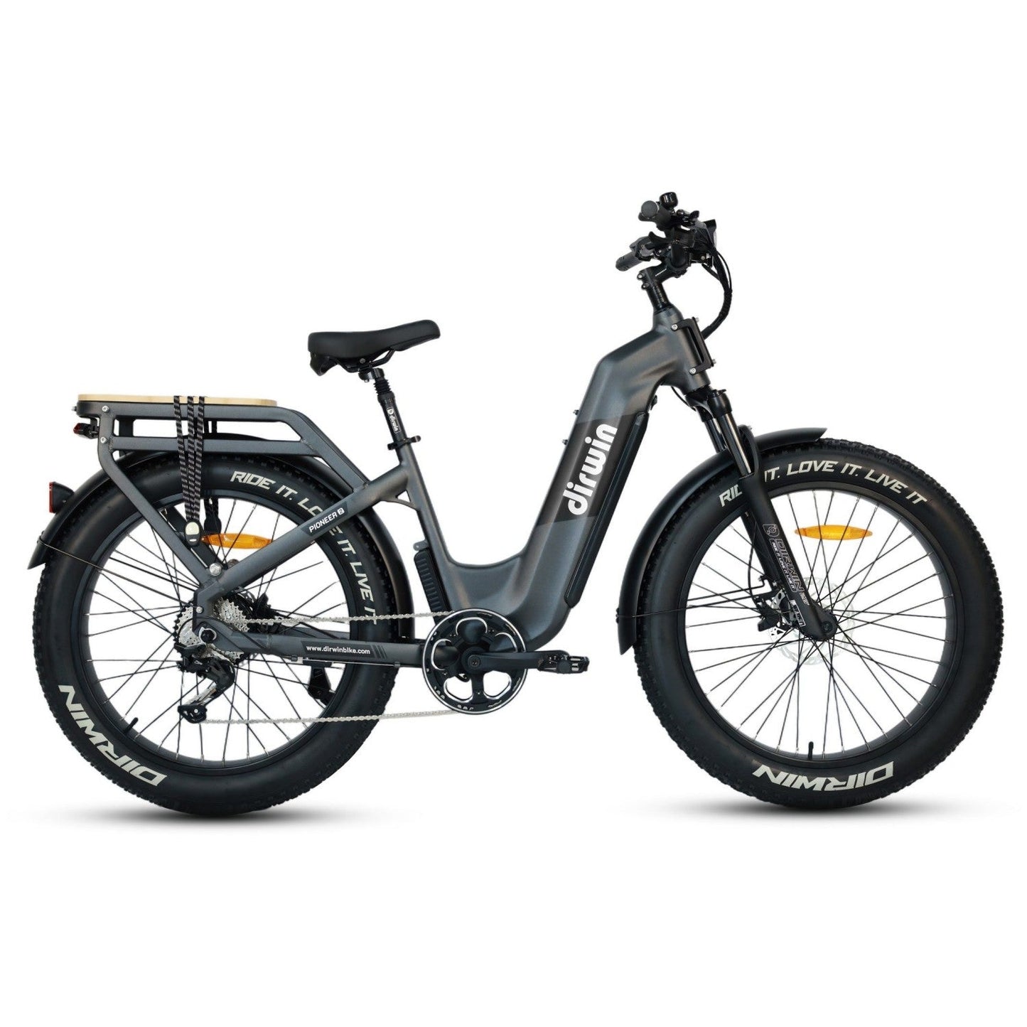 Dirwin Pioneer 2 Hunting Fat Tire Electric Bike - 30Ah, 750W (Peak 1000W), up to 120 miles range, hydraulic brakes, upto 28 MPH - 100% Financing Available!