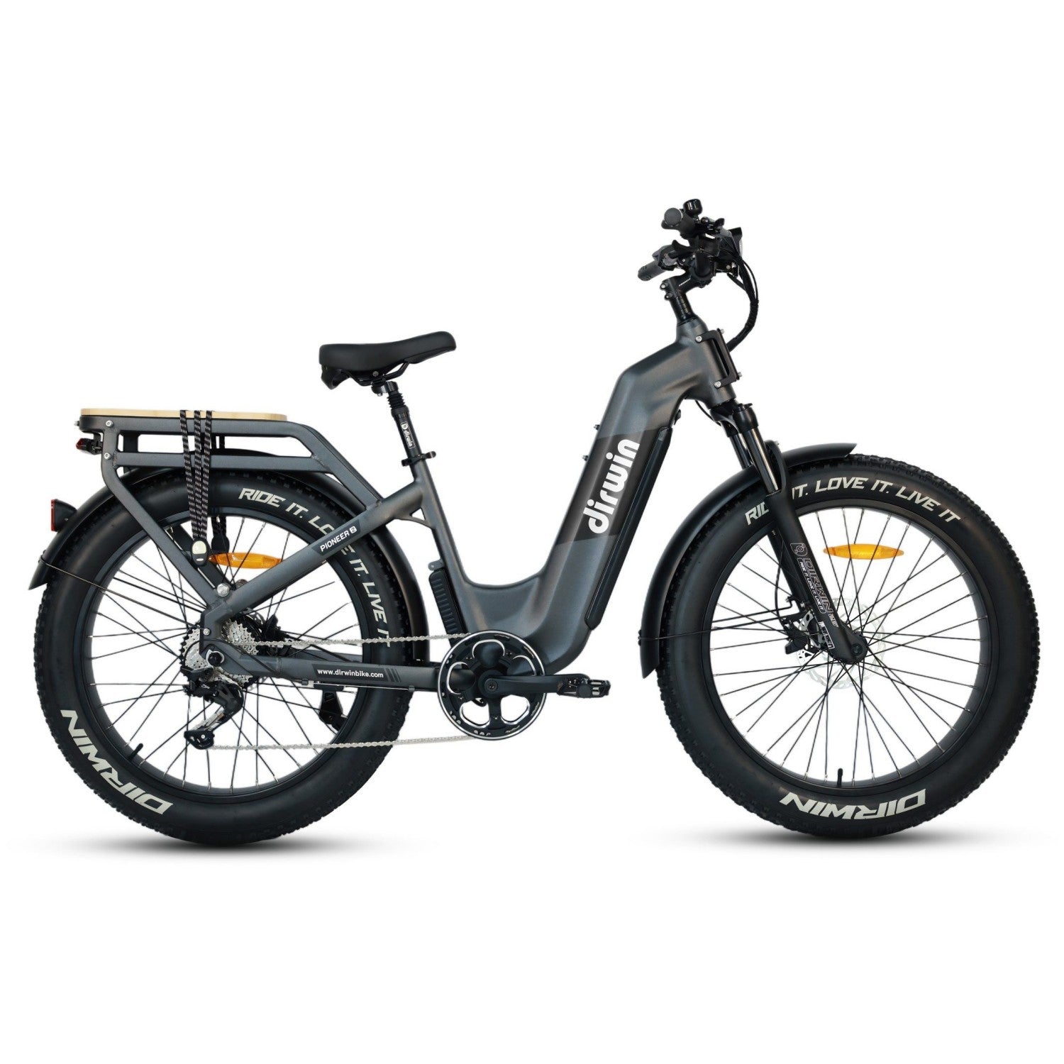 Dirwin Pioneer 2 Hunting Fat Tire Electric Bike - 30Ah, 750W (Peak 1000W), up to 120 miles range, hydraulic brakes, upto 28 MPH - 100% Financing Available!