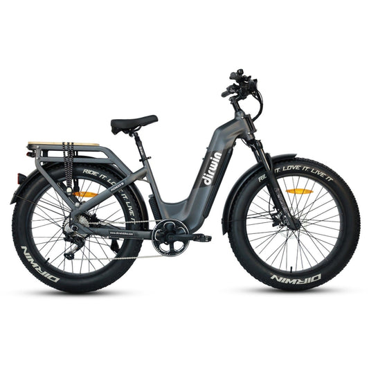 Dirwin Pioneer 2 Hunting Fat Tire Electric Bike - 30Ah, 750W (Peak 1000W), up to 120 miles range, hydraulic brakes, upto 28 MPH - 100% Financing Available!