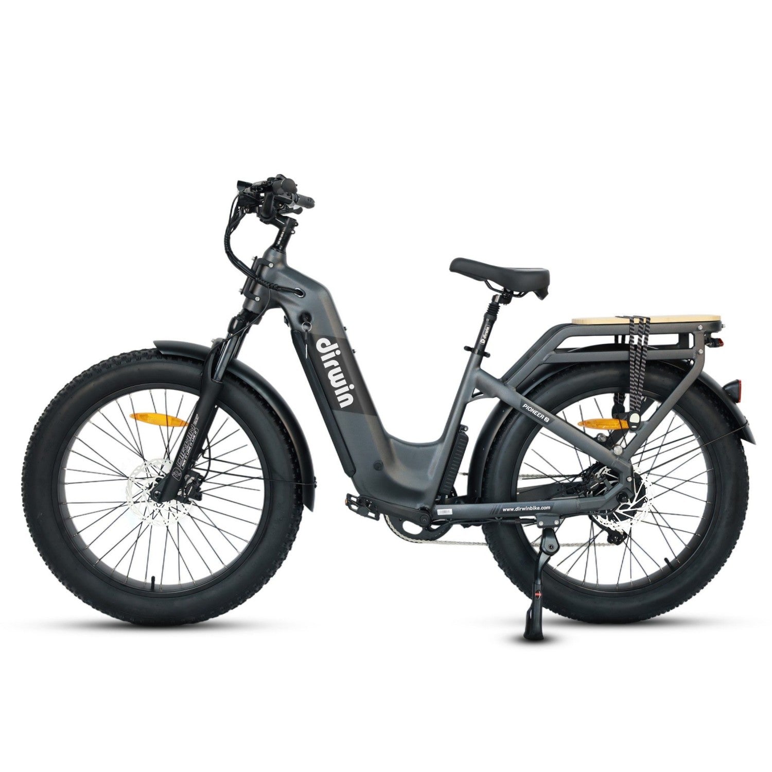 Dirwin Pioneer 2 Hunting Fat Tire Electric Bike - 30Ah, 750W (Peak 1000W), up to 120 miles range, hydraulic brakes, upto 28 MPH - 100% Financing Available!