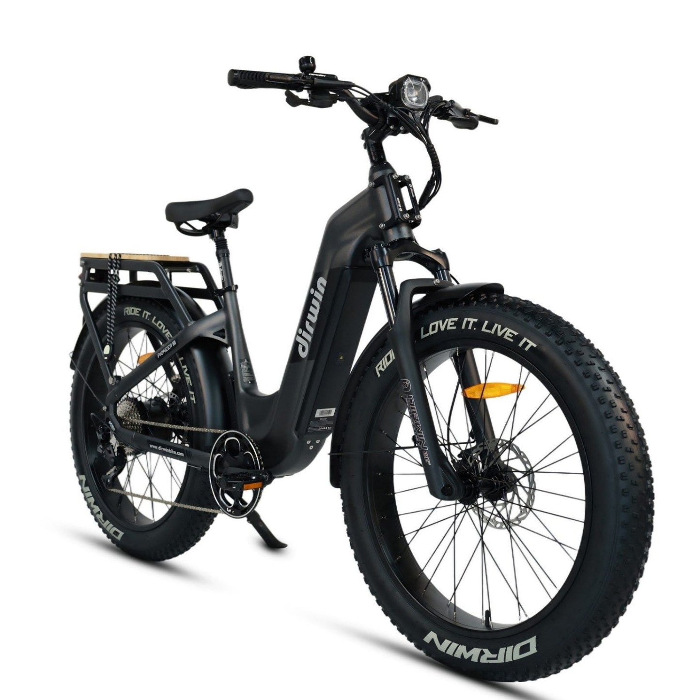 Dirwin Pioneer 2 Hunting Fat Tire Electric Bike - 30Ah, 750W (Peak 1000W), up to 120 miles range, hydraulic brakes, upto 28 MPH - 100% Financing Available!