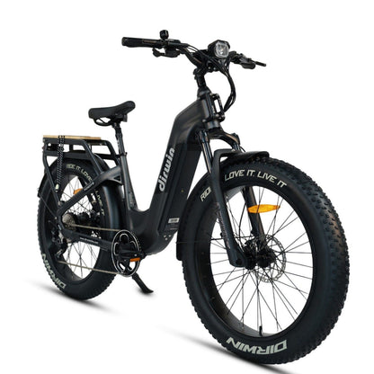Dirwin Pioneer 2 Hunting Fat Tire Electric Bike - 30Ah, 750W (Peak 1000W), up to 120 miles range, hydraulic brakes, upto 28 MPH - 100% Financing Available!