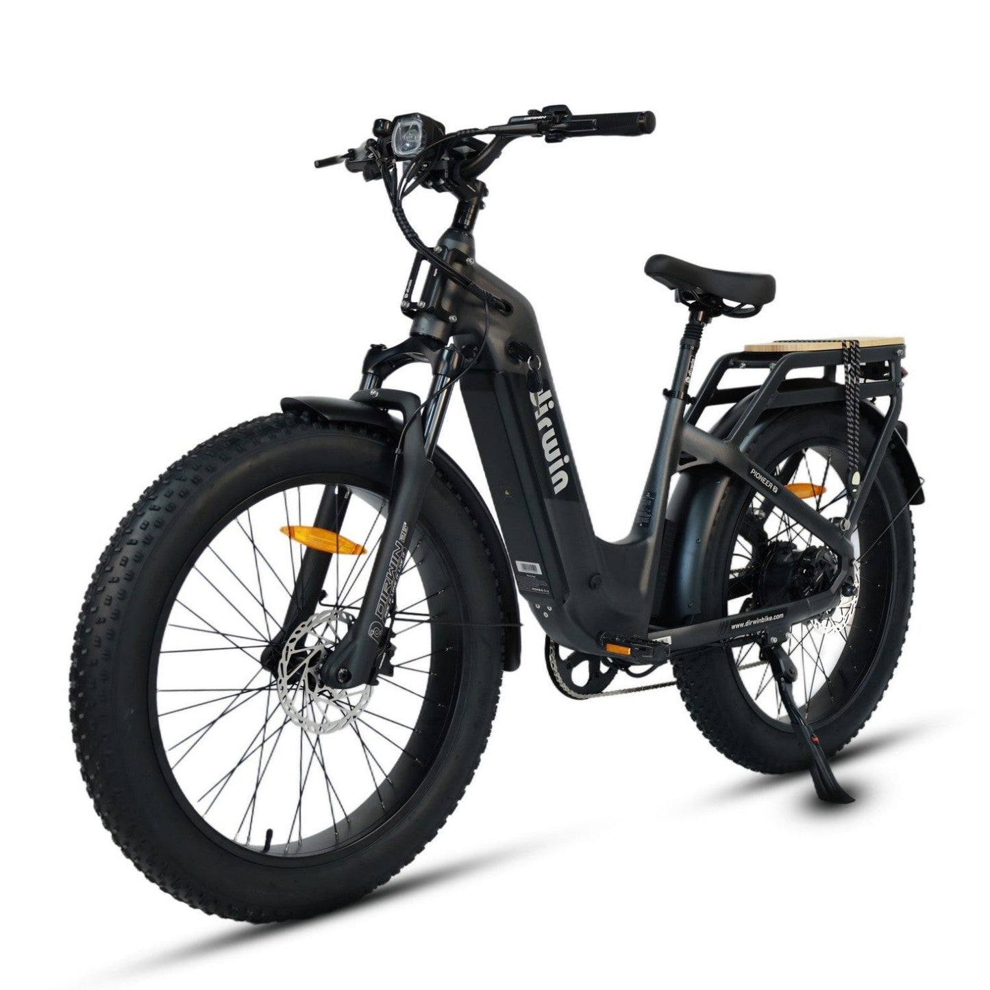 Dirwin Pioneer 2 Hunting Fat Tire Electric Bike - 30Ah, 750W (Peak 1000W), up to 120 miles range, hydraulic brakes, upto 28 MPH - 100% Financing Available!