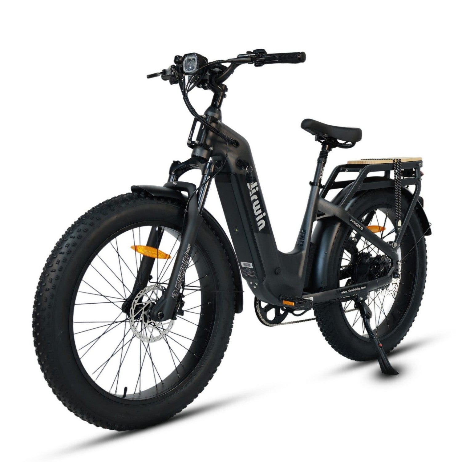 Dirwin Pioneer 2 Hunting Fat Tire Electric Bike - 30Ah, 750W (Peak 1000W), up to 120 miles range, hydraulic brakes, upto 28 MPH - 100% Financing Available!