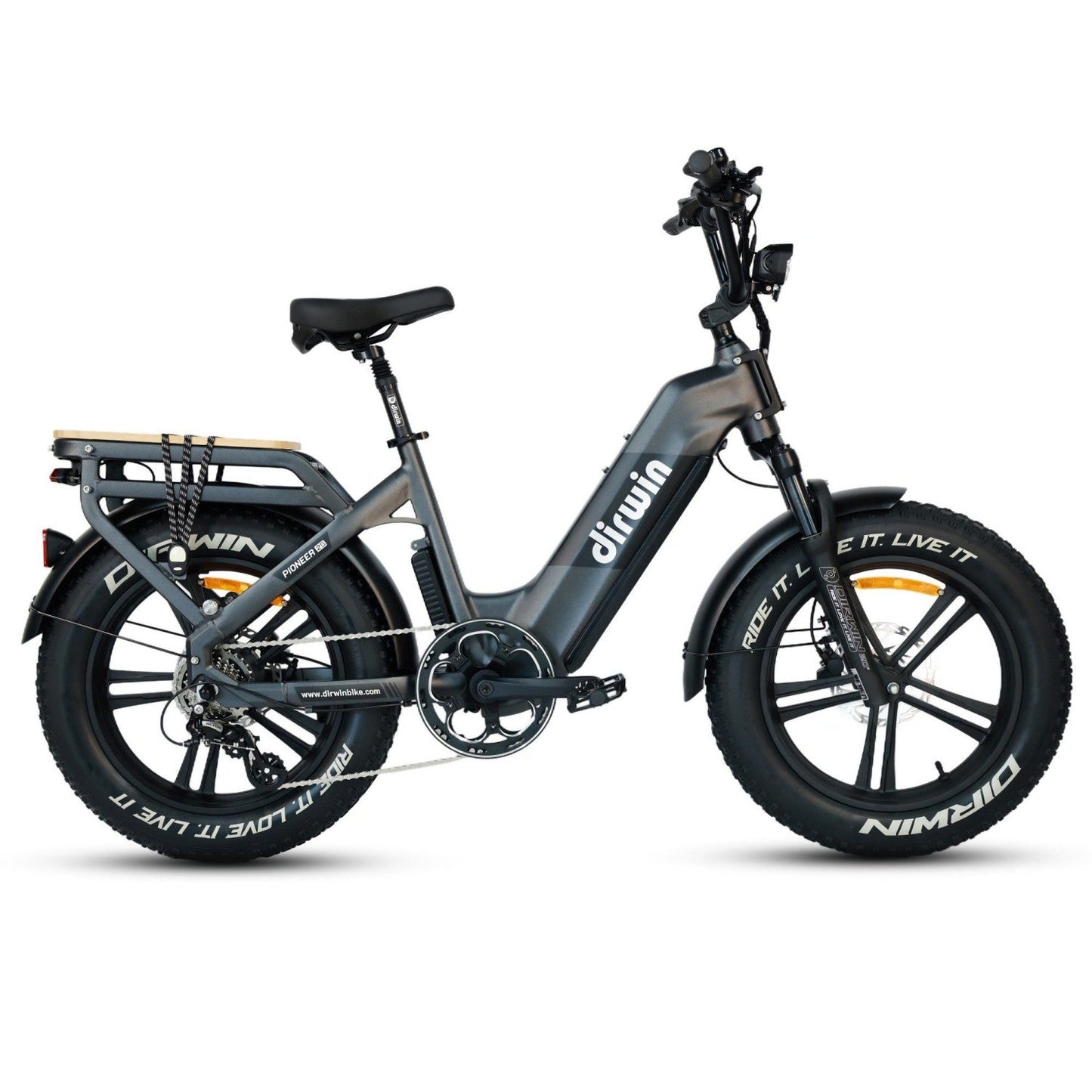 Dirwin Pioneer 2 Hunting Fat Tire Electric Bike - 30Ah, 750W (Peak 1000W), up to 120 miles range, hydraulic brakes, upto 28 MPH - 100% Financing Available!