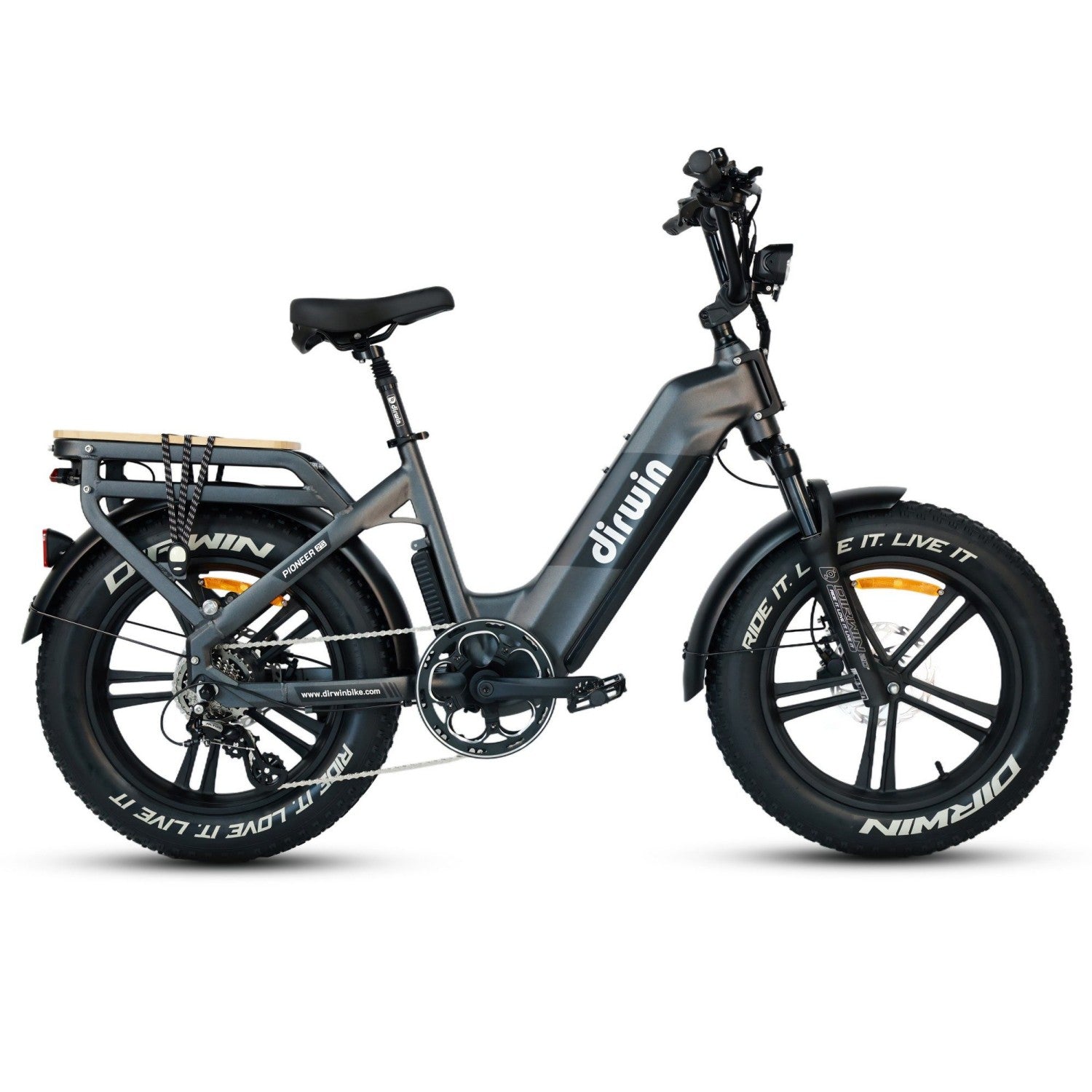 Dirwin Pioneer 2 Hunting Fat Tire Electric Bike - 30Ah, 750W (Peak 1000W), up to 120 miles range, hydraulic brakes, upto 28 MPH - 100% Financing Available!