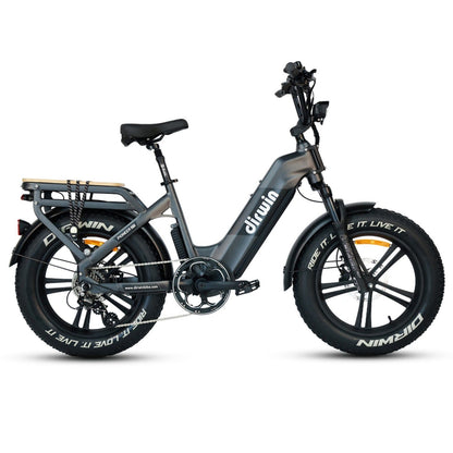 Dirwin Pioneer 2 Hunting Fat Tire Electric Bike - 30Ah, 750W (Peak 1000W), up to 120 miles range, hydraulic brakes, upto 28 MPH - 100% Financing Available!