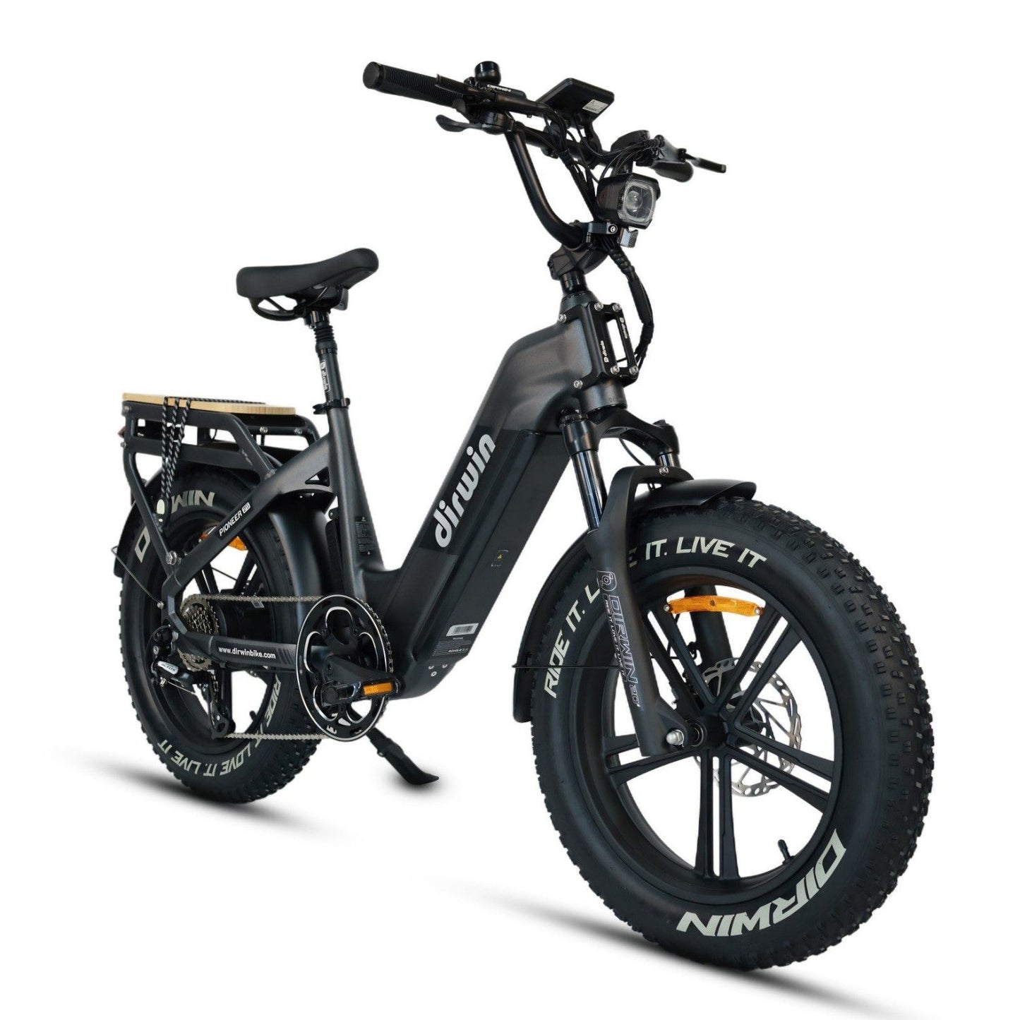 Dirwin Pioneer 2 Hunting Fat Tire Electric Bike - 30Ah, 750W (Peak 1000W), up to 120 miles range, hydraulic brakes, upto 28 MPH - 100% Financing Available!