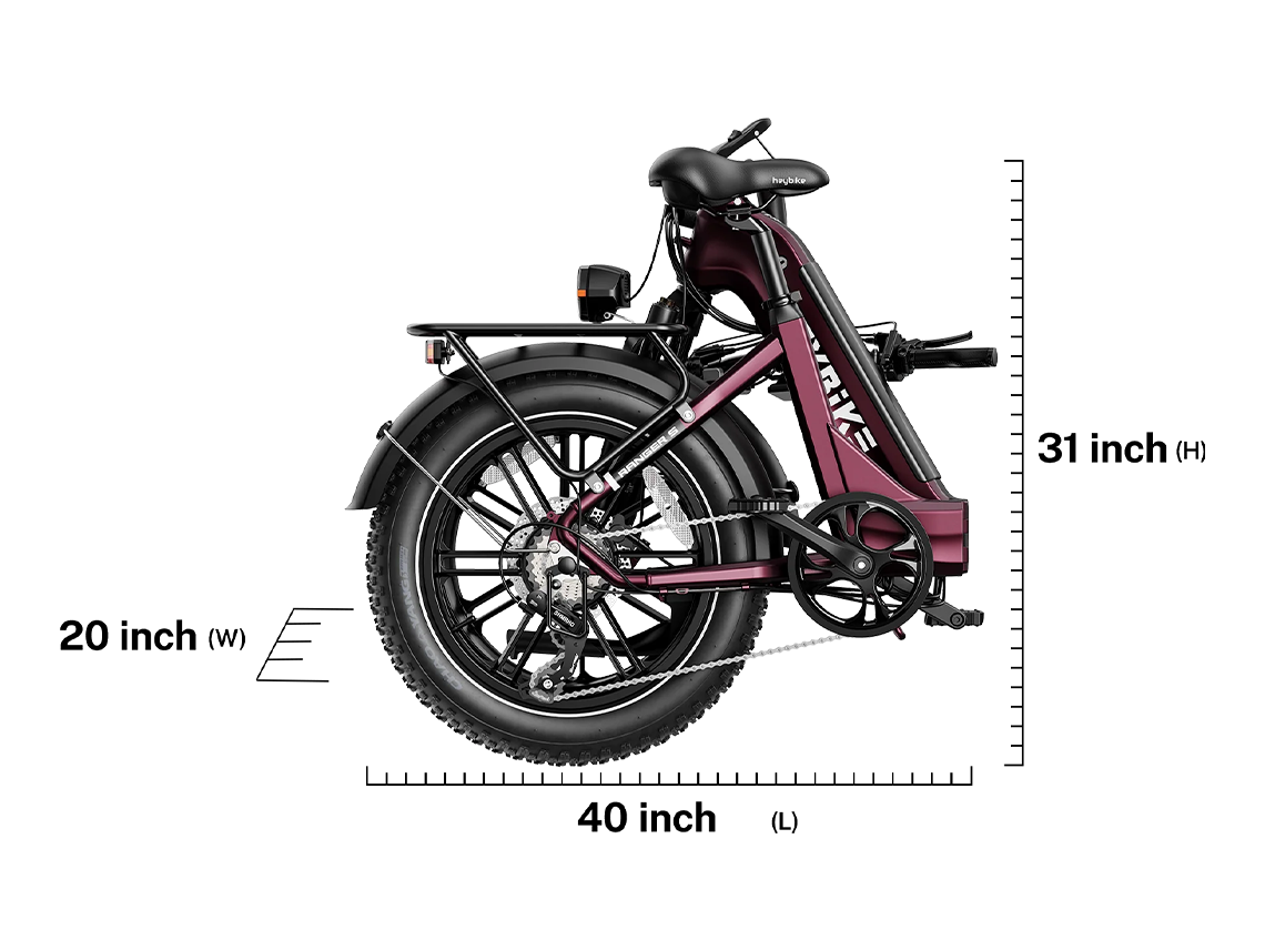 Heybike Ranger S Folding Fat Tire E-Bike | 1800W Peak