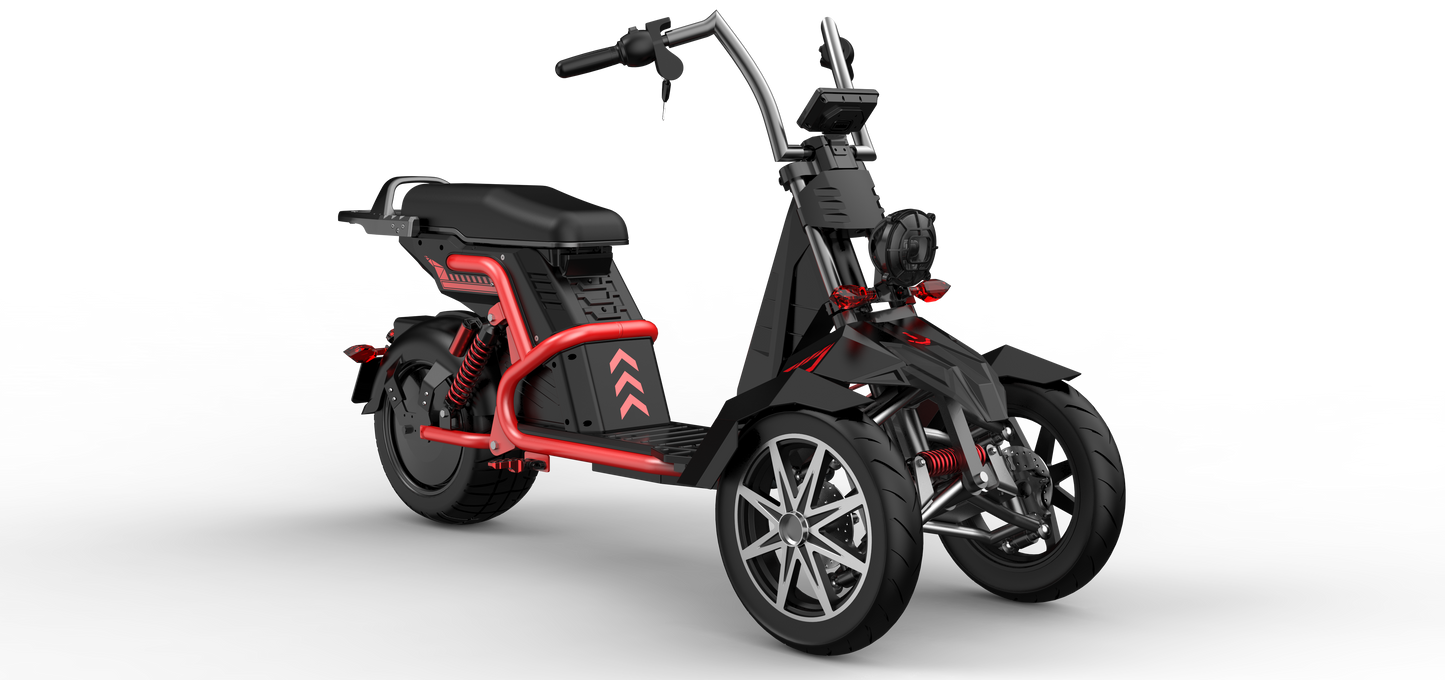 SoverSky T100 Electric Three-Wheel Trike 4000W 60V 50Ah - Private Property Use Only