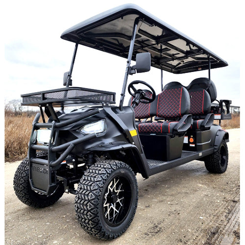 6 Seater Limo Renegade Electric Golf Cart Family Fun 48v 5000 Watt High Power Golf Cart - RED