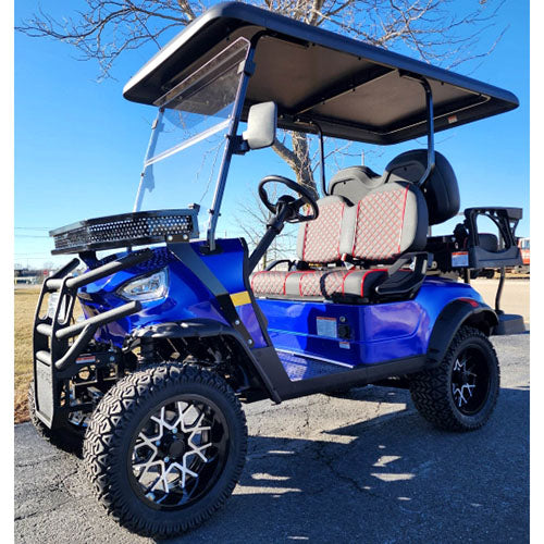 48V Electric Golf Cart 4 Seater Lifted Renegade Edition Utility Golf UTV Compare To Coleman Kandi 4p - Blue