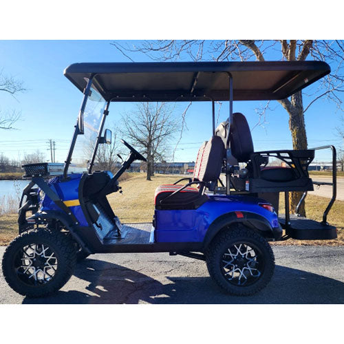 48V Electric Golf Cart 4 Seater Lifted Renegade Edition Utility Golf UTV Compare To Coleman Kandi 4p - Blue