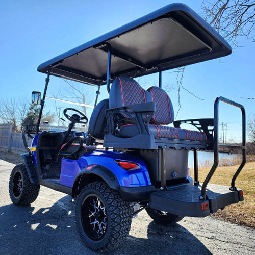 48V Electric Golf Cart 4 Seater Lifted Renegade Edition Utility Golf UTV Compare To Coleman Kandi 4p - Blue