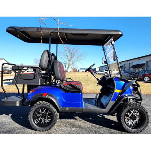 48V Electric Golf Cart 4 Seater Lifted Renegade Edition Utility Golf UTV Compare To Coleman Kandi 4p - Blue