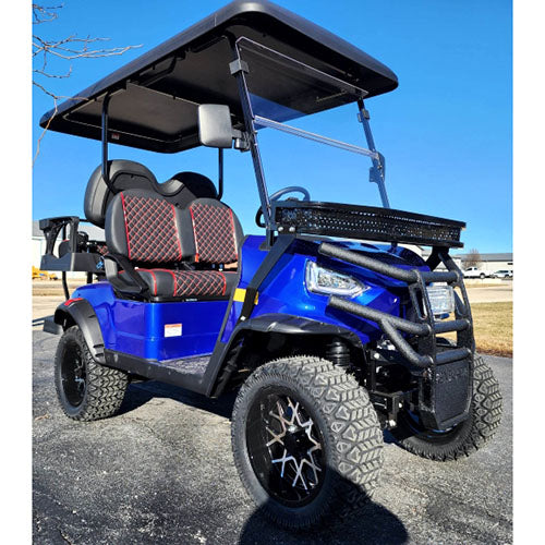 48V Electric Golf Cart 4 Seater Lifted Renegade Edition Utility Golf UTV Compare To Coleman Kandi 4p - Blue