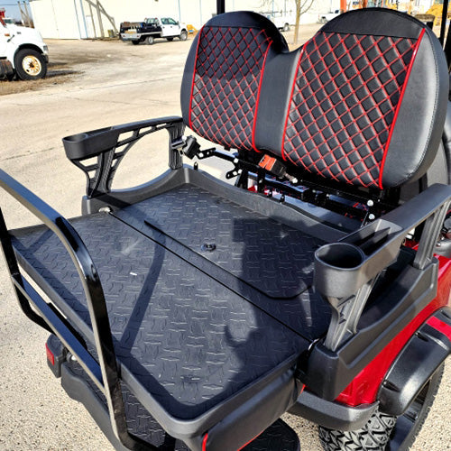 6 Seater Limo Renegade Electric Golf Cart Family Fun 48v 5000 Watt High Power Golf Cart - RED