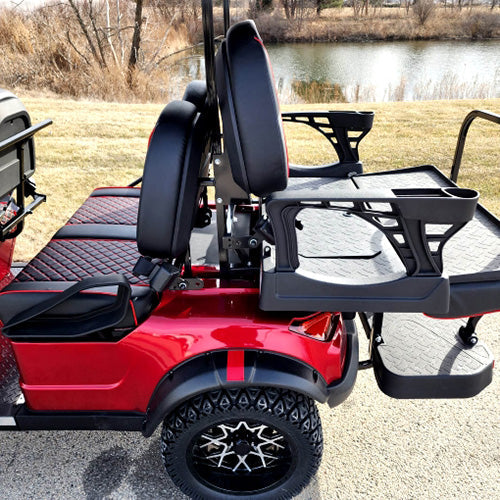6 Seater Limo Renegade Electric Golf Cart Family Fun 48v 5000 Watt High Power Golf Cart - RED