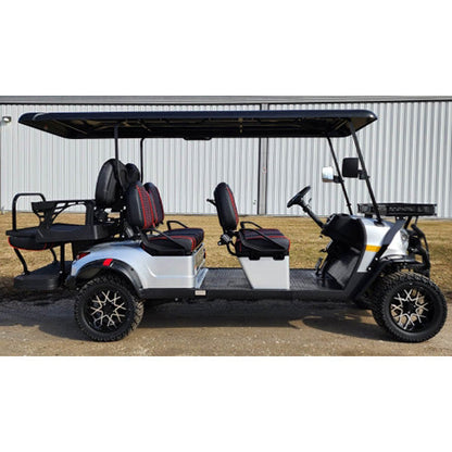 6 Seater Limo Renegade Electric Golf Cart Family Fun 48v 5000 Watt High Power Golf Cart - RED