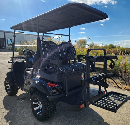 4 Seater Renegade V3 Electric Golf Cart Family Fun 72v High Power Golf Cart - BLACK