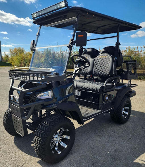 4 Seater Renegade V3 Electric Golf Cart Family Fun 72v 4000 Watt High Power Golf Cart - RED