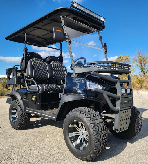 4 Seater Renegade V3 Electric Golf Cart Family Fun 72v 4000 Watt High Power Golf Cart - RED