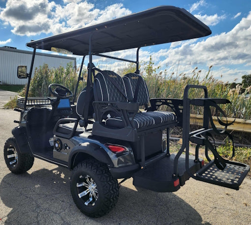 4 Seater Renegade V3 Electric Golf Cart Family Fun 72v High Power Golf Cart - BLACK