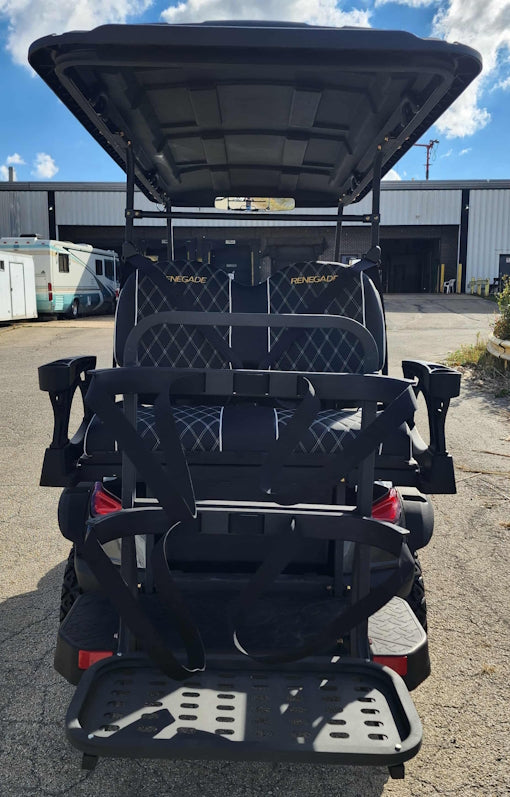 4 Seater Renegade V3 Electric Golf Cart Family Fun 72v High Power Golf Cart - BLACK