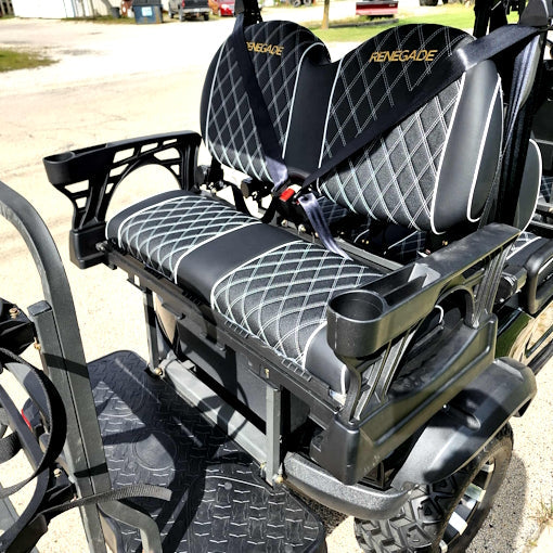 GSI - 6 Seater Limo Renegade Electric Golf Cart Family Fun 72v 4000 Watt High Power Golf Cart - RED