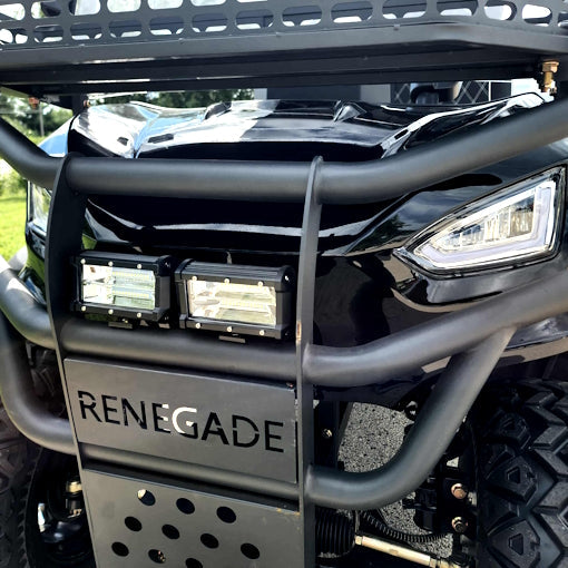 GSI - 6 Seater Limo Renegade Electric Golf Cart Family Fun 72v 4000 Watt High Power Golf Cart - RED