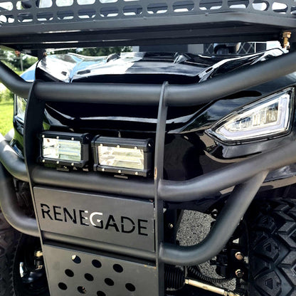 GSI - 6 Seater Limo Renegade Electric Golf Cart Family Fun 72v 4000 Watt High Power Golf Cart - RED
