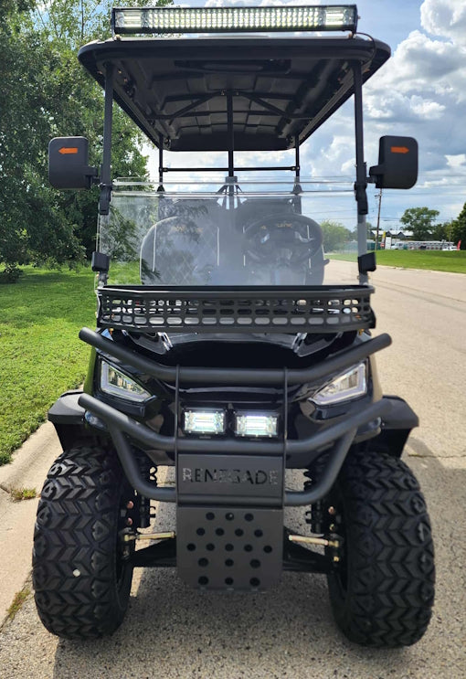 GSI - 6 Seater Limo Renegade Electric Golf Cart Family Fun 72v 4000 Watt High Power Golf Cart - RED
