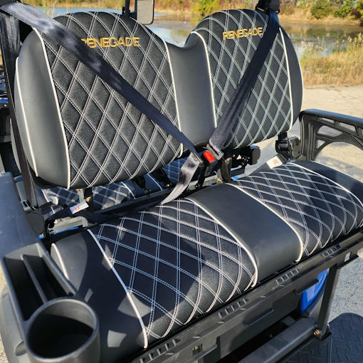 4 Seater Renegade V3 Electric Golf Cart Family Fun 72v 4000 Watt High Power Golf Cart - RED
