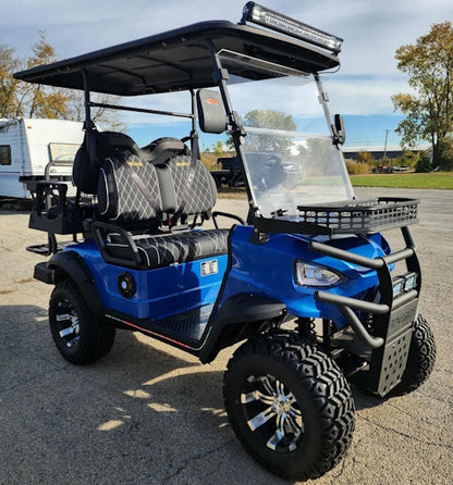 4 Seater Renegade V3 Electric Golf Cart Family Fun 72v 4000 Watt High Power Golf Cart - RED