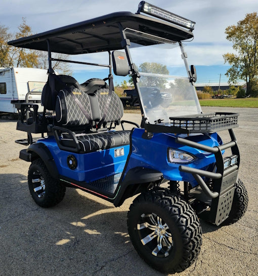 4 Seater Renegade V3 Electric Golf Cart Family Fun 72v High Power Golf Cart - BLACK