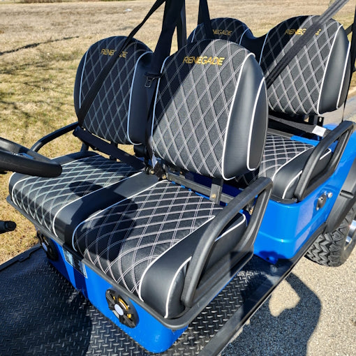Four Front Renegade V3 Electric Golf Cart Family Fun 72v 4000 Watt High Power Golf Cart - BLUE
