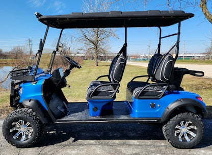 Four Front Renegade V3 Electric Golf Cart Family Fun 72v 4000 Watt High Power Golf Cart - BLUE