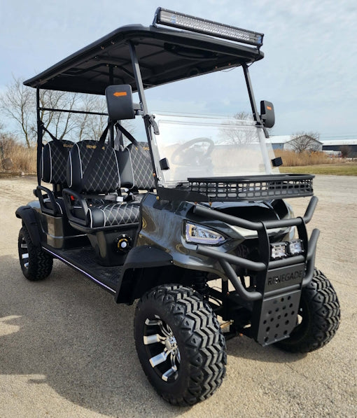 Four Front Renegade V3 Electric Golf Cart Family Fun 72v 4000 Watt High Power Golf Cart - BLUE