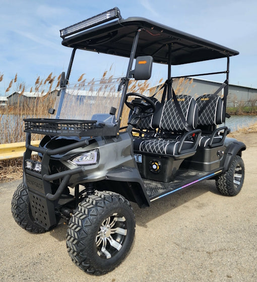 Four Front Renegade V3 Electric Golf Cart Family Fun 72v 4000 Watt High Power Golf Cart - BLUE